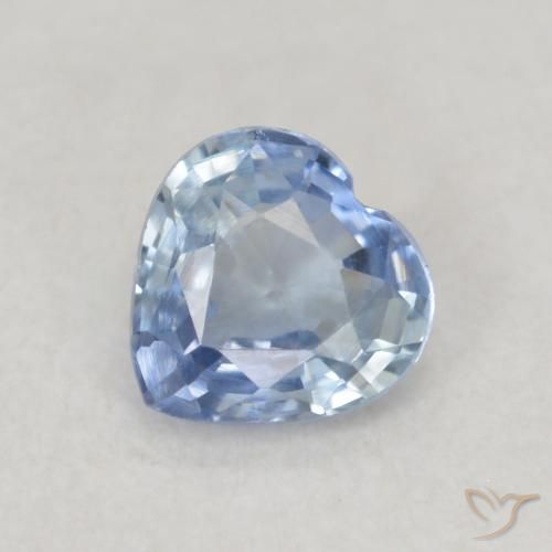 0.42ct Natürlicher Hellviolettes Blau Saphir, Herz, VVS-VS