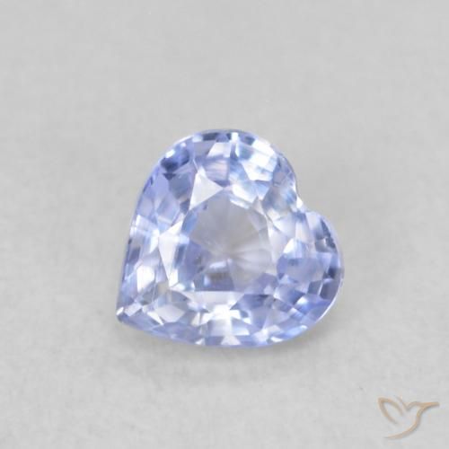 0.35ct Natürlicher hellviolett-blau Saphir, Herz, VVS-VS