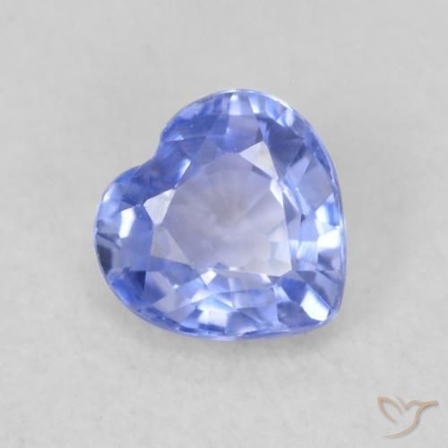 0.46ct Natürlicher Pastellblau Saphir, Herz, VVS-VS