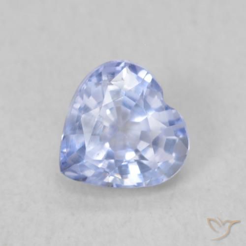 0.41ct Natürlicher hellblau Saphir, Herz, VVS-VS