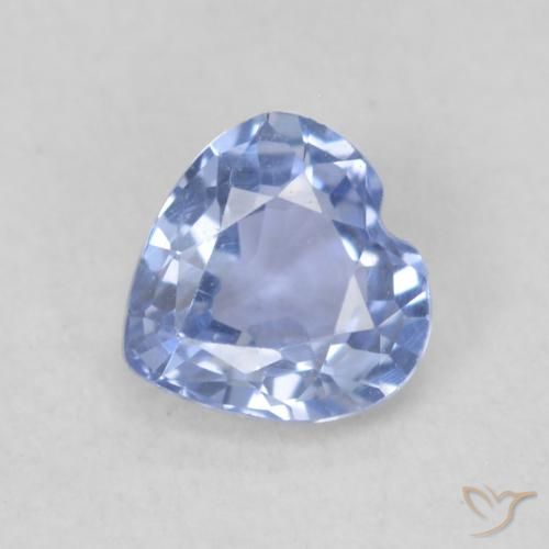0.43ct Natürlicher hellviolett-blau Saphir, Herz, VVS-VS, Photo A