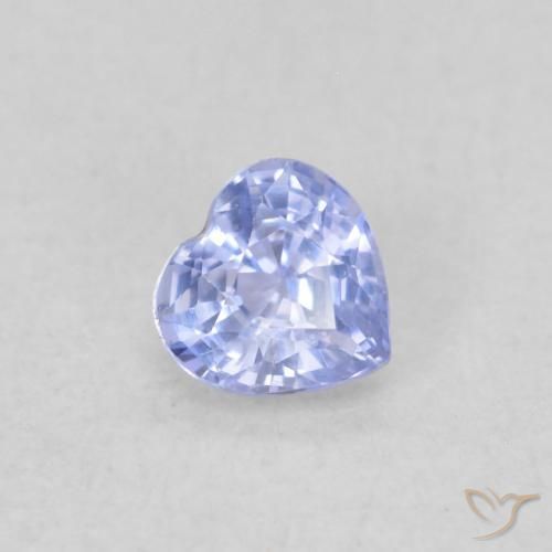 0.25ct Natürlicher Pastellblau Saphir, Herz, VVS-VS