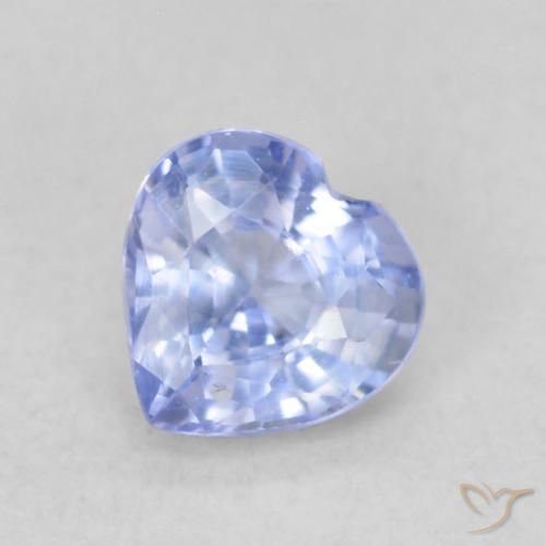 0.49ct Natürlicher Pastellblau Saphir, Herz, VVS-VS