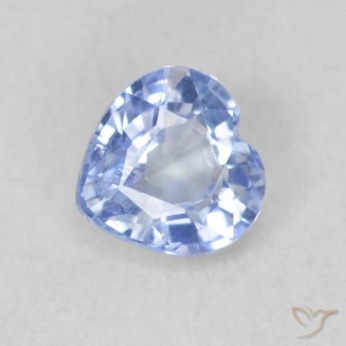 0.41ct Natürlicher Pastellblau Saphir, Herz, VS