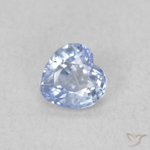 0.25ct Natürlicher Pastellblau Saphir, Herz, VS
