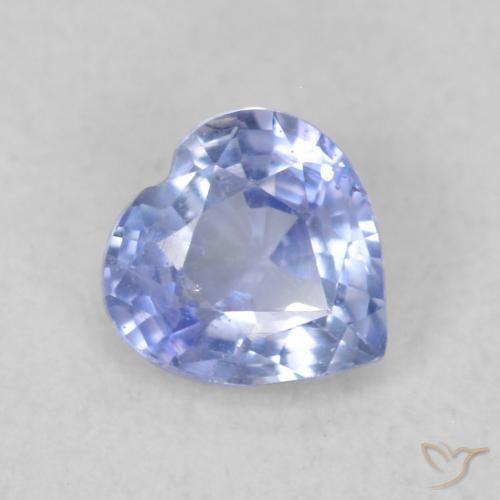 0.46ct Natürlicher Pastellblau Saphir, Herz, VS
