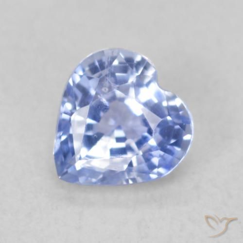 0.48ct Natürlicher Pastellblau Saphir, Herz, VS