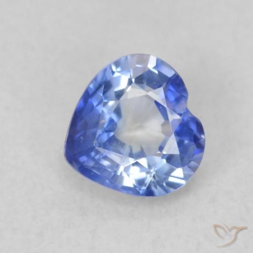 0.43ct Natürlicher Mittleres Marineblau Saphir, Herz, VS