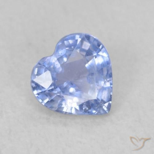 0.40ct Natürlicher Pastellblau Saphir, Herz, VS