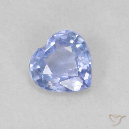 0.30ct Natürlicher hellblau Saphir, Herz, VS