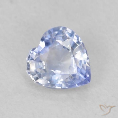 0.43ct Natürlicher Pastellblau Saphir, Herz, VS