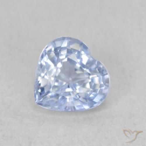 0.39ct Natürlicher Pastellblau Saphir, Herz, VS