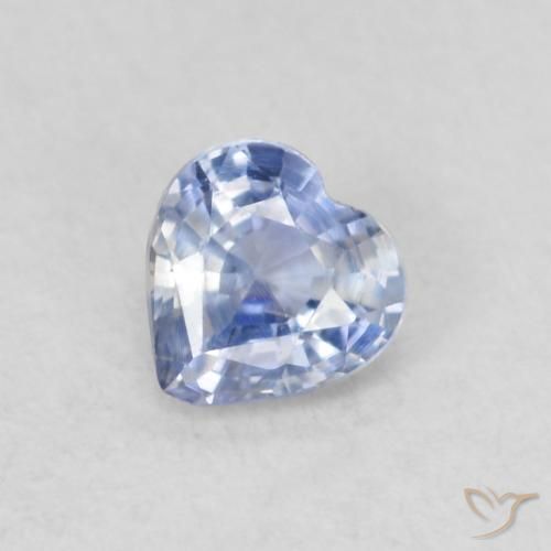 0.31ct Natürlicher Pastellblau Saphir, Herz, VS