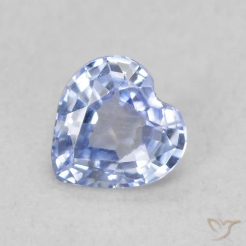 0.38ct Natürlicher Pastellblau Saphir, Herz, VVS-VS
