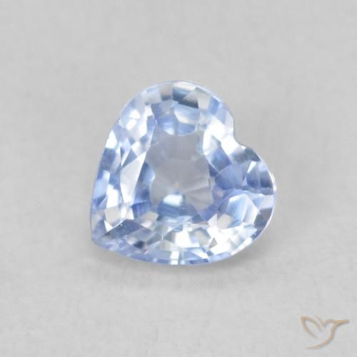 0.37ct Natürlicher Pastellblau Saphir, Herz, VVS-VS