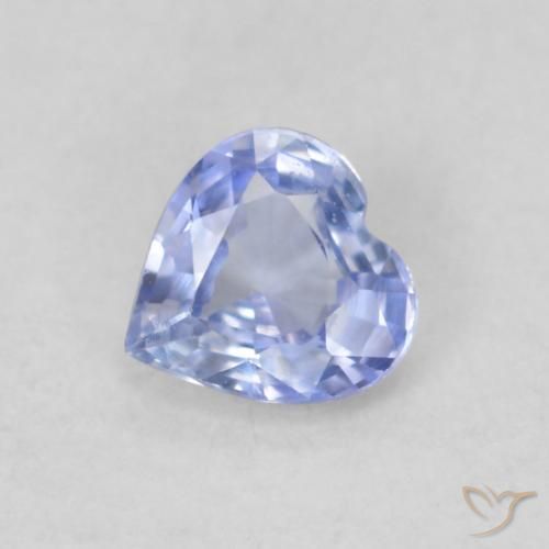 0.30ct Natürlicher Pastellblau Saphir, Herz, VVS-VS