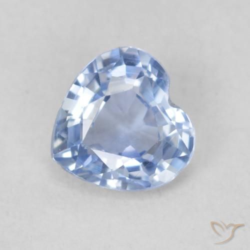 0.42ct Natürlicher Hellviolettes Blau Saphir, Herz, VVS-VS