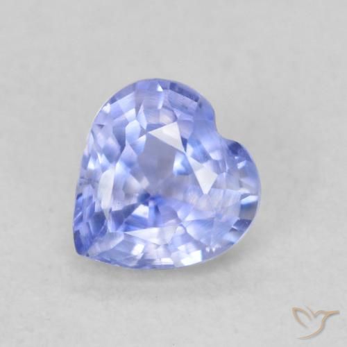 0.43ct Natürlicher Hellviolettes Blau Saphir, Herz, VS