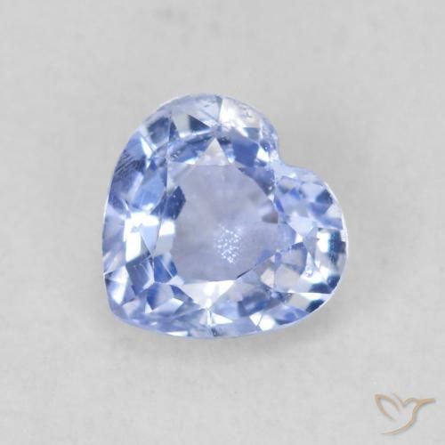 0.43ct Natürlicher Pastellblau Saphir, Herz, VS