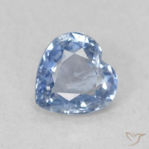 0.42ct Natürlicher Baby blau Saphir, Herz, VS