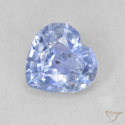 0.50ct Natürlicher hellblau Saphir, Herz, VS
