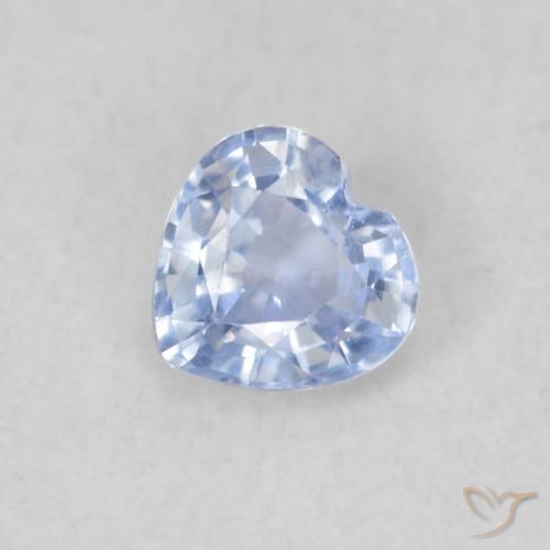 0.30ct Natürlicher hellviolett-blau Saphir, Herz, VS