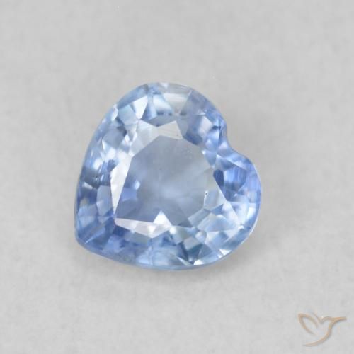 0.38ct Natürlicher Baby blau Saphir, Herz, VS