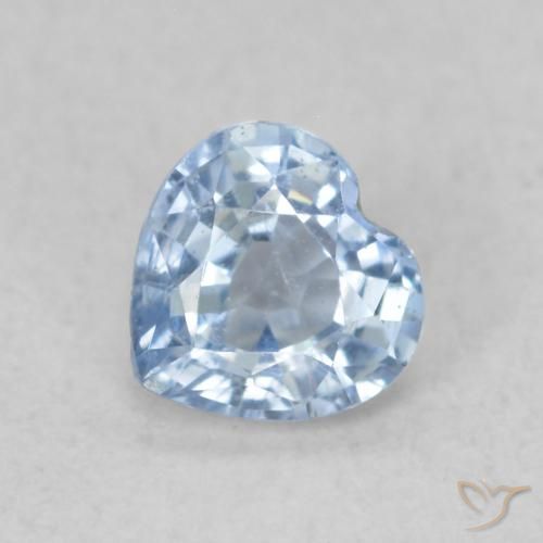 0.45ct Natürlicher Baby blau Saphir, Herz, VS