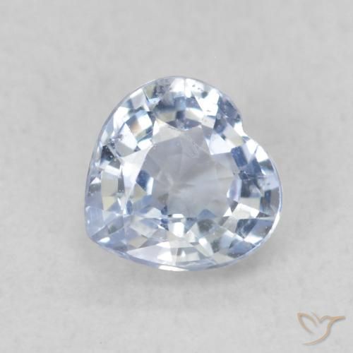 0.47ct Natürlicher Hellviolettes Blau Saphir, Herz, VS