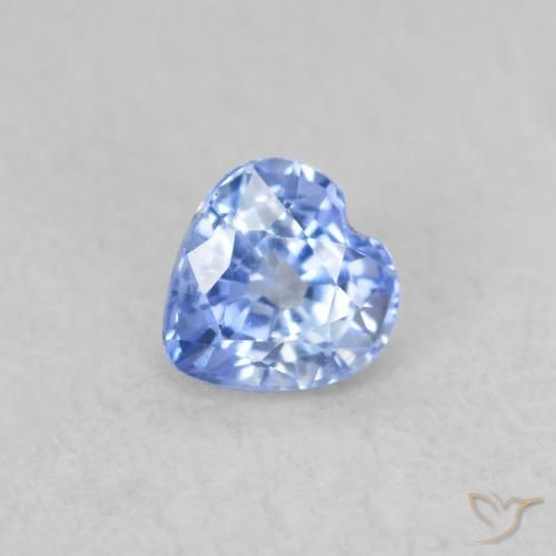 0.39ct Natürlicher hellviolett-blau Saphir, Herz, VS