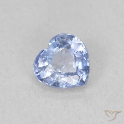 0.40ct Natürlicher hellblau Saphir, Herz, VS, Photo A