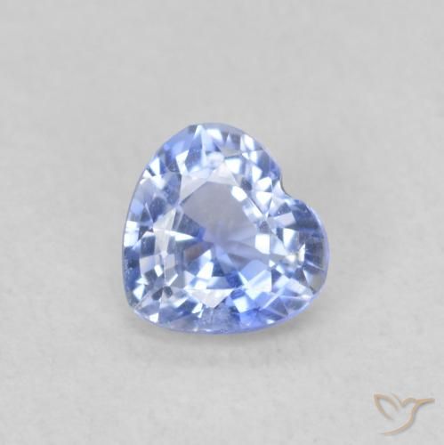 0.44ct Natürlicher Pastellblau Saphir, Herz, VS, Photo A