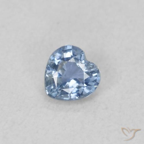 0.28ct Natürlicher Hellviolettes Blau Saphir, Herz, VS