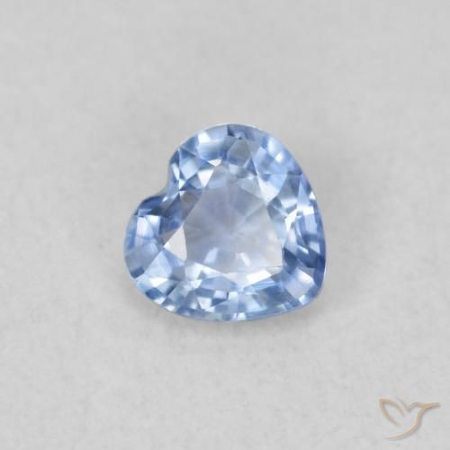 0.36ct Natürlicher hellviolett-blau Saphir, Herz, VVS-VS