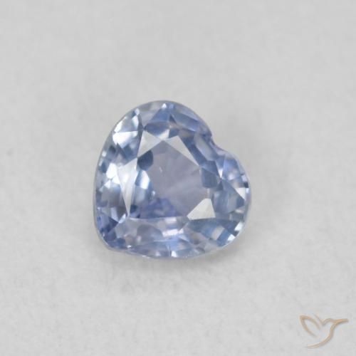 0.39ct Natürlicher Hellviolettes Blau Saphir, Herz, VVS-VS
