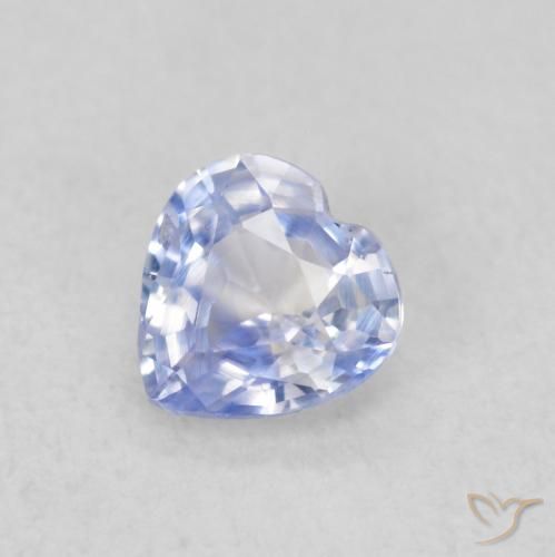 0.48ct Natürlicher Pastellblau Saphir, Herz, VS