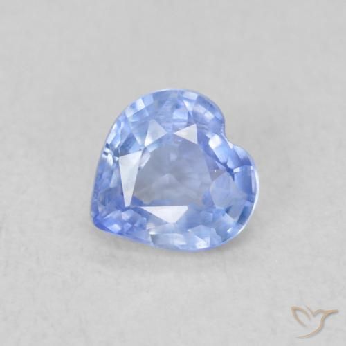 0.45ct Natürlicher Hellviolettes Blau Saphir, Herz, VS