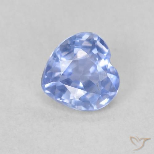 0.37ct Natürlicher Pastellblau Saphir, Herz, VS, Photo A