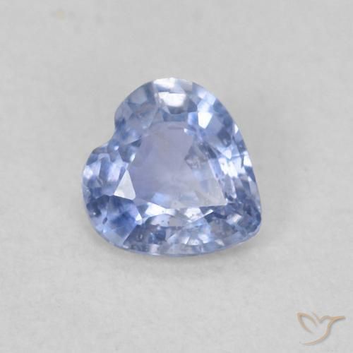 0.30ct Natürlicher Baby blau Saphir, Herz, VS