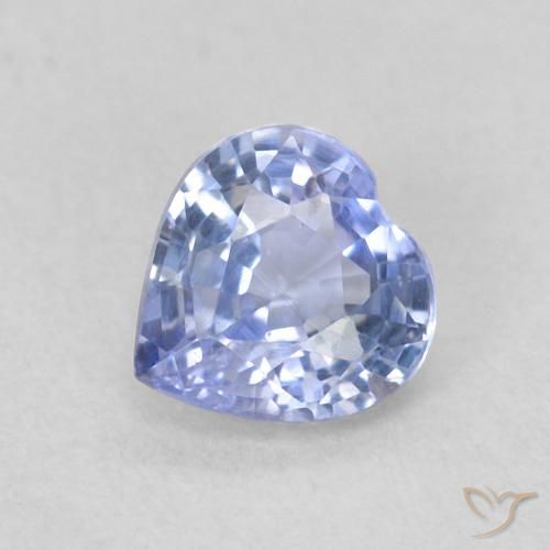0.43ct Natürlicher Hellviolettes Blau Saphir, Herz, VS