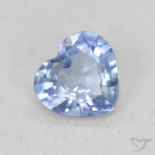 0.39ct Natürlicher hellblau Saphir, Herz, VS