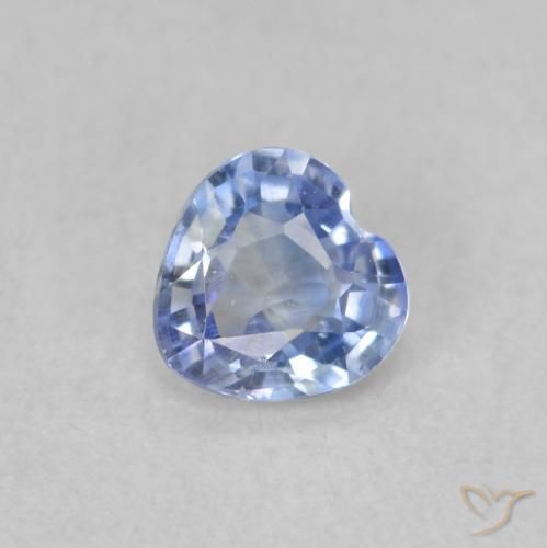 0.41ct Natürlicher Pastellblau Saphir, Herz, VS
