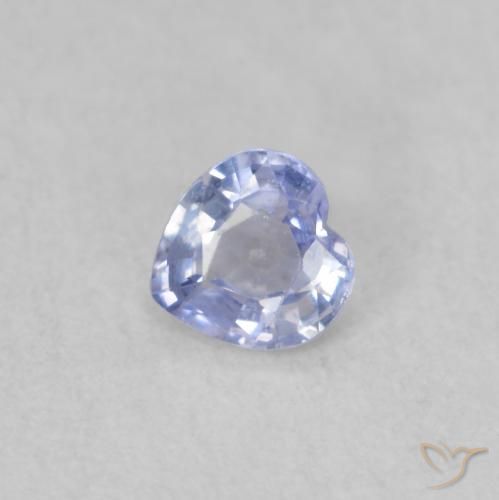 0.25ct Natürlicher Pastellblau Saphir, Herz, VS