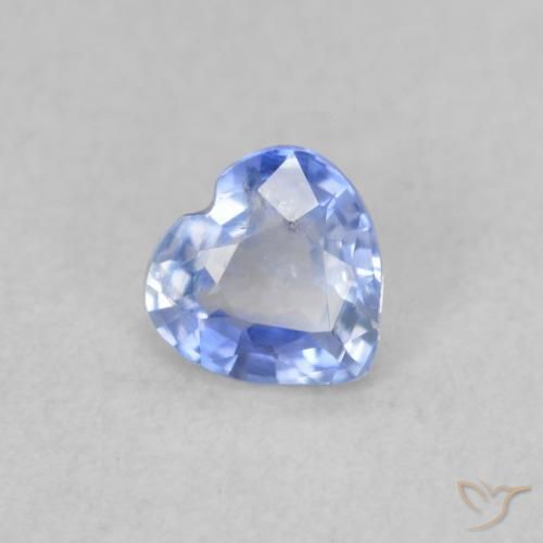 0.35ct Natürlicher Pastellblau Saphir, Herz, VS