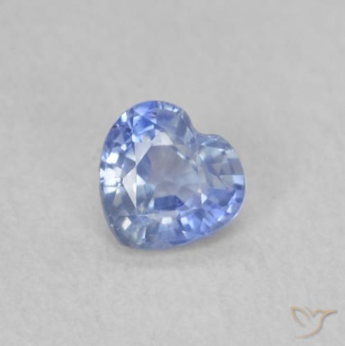 0.36ct Natürlicher Pastellblau Saphir, Herz, VS