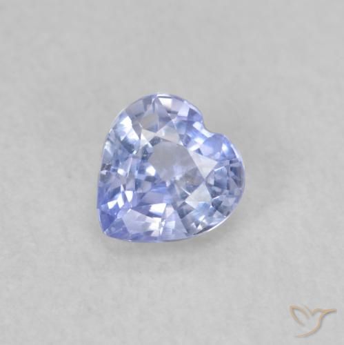 0.38ct Natürlicher Pastellblau Saphir, Herz, VS