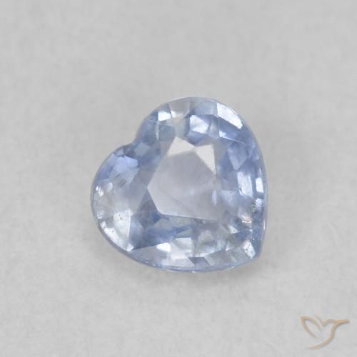 0.50ct Natürlicher blassblau Saphir, Herz, VS