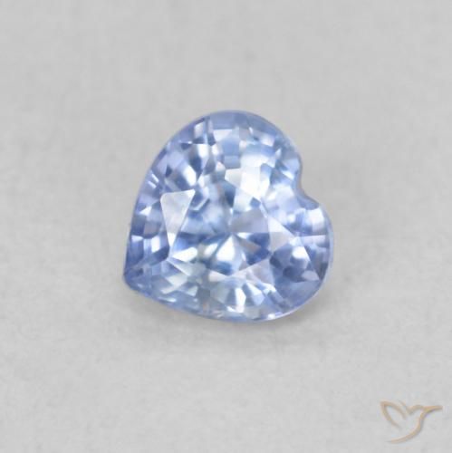 0.36ct Natürlicher Pastellblau Saphir, Herz, VVS-VS