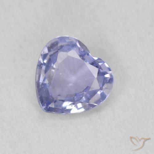 0.37ct Natürlicher Pastellblau Saphir, Herz, VS