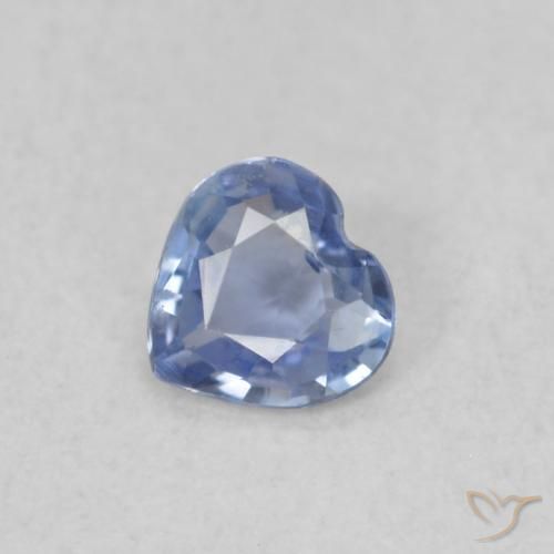 0.22ct Natürlicher Hellviolettes Blau Saphir, Herz, VS